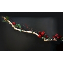 日式禪風自然白樹枝紅色木蓮 造型花藝設計 (y14899 花藝設計 水平花藝設計)